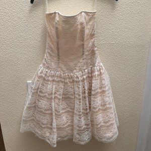 Jessica McClintock Cream Lace Dress